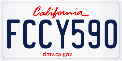 CA license plate FCCY590