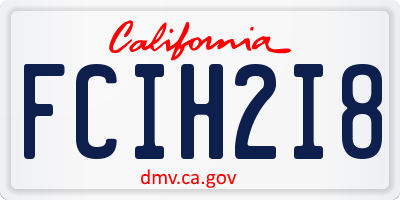 CA license plate FCIH2I8