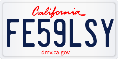 CA license plate FE59LSY