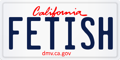 CA license plate FETISH