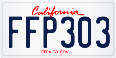 CA license plate FFP303