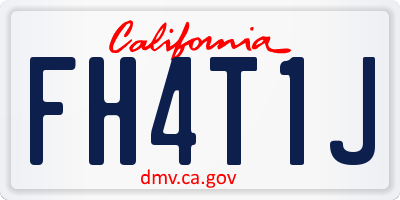 CA license plate FH4T1J