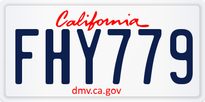 CA license plate FHY779