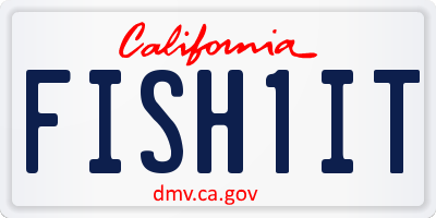 CA license plate FISH1IT