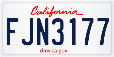 CA license plate FJN3177