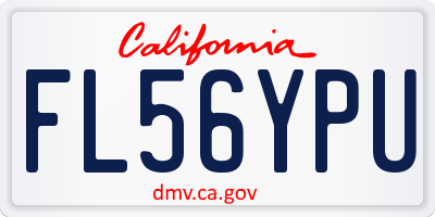 CA license plate FL56YPU