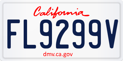 CA license plate FL9299V