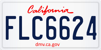 CA license plate FLC6624