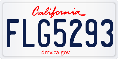 CA license plate FLG5293