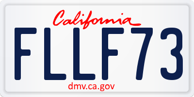 CA license plate FLLF73