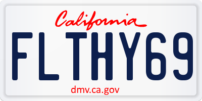 CA license plate FLTHY69