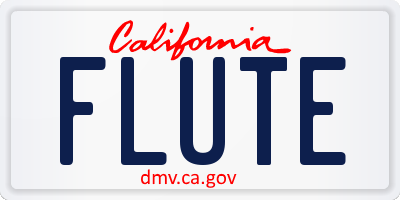 CA license plate FLUTE