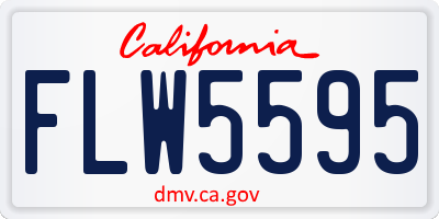 CA license plate FLW5595