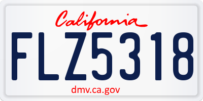 CA license plate FLZ5318