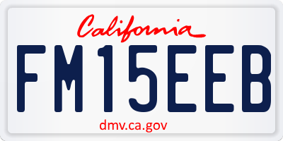 CA license plate FM15EEB