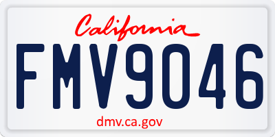 CA license plate FMV9046