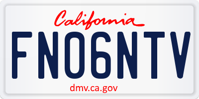 CA license plate FN06NTV