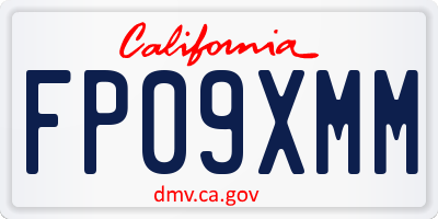 CA license plate FP09XMM