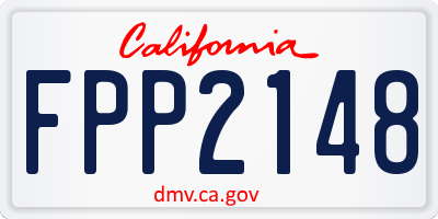 CA license plate FPP2148