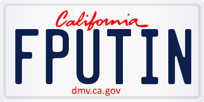 CA license plate FPUTIN