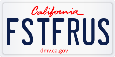 CA license plate FSTFRUS