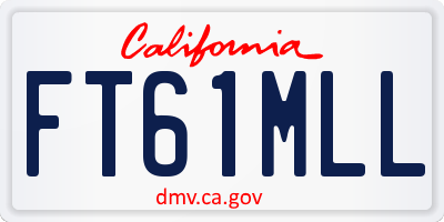 CA license plate FT61MLL