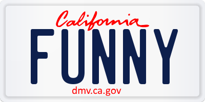 CA license plate FUNNY