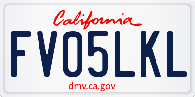 CA license plate FV05LKL