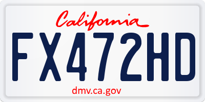 CA license plate FX472HD