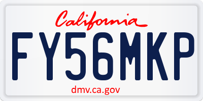 CA license plate FY56MKP