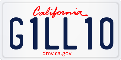 CA license plate G1LL10