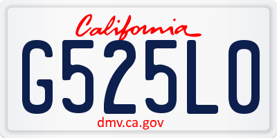 CA license plate G525L0