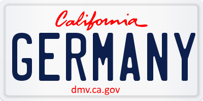 CA license plate GERMANY