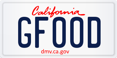 CA license plate GF00D