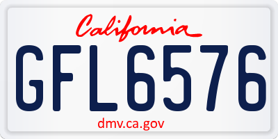 CA license plate GFL6576