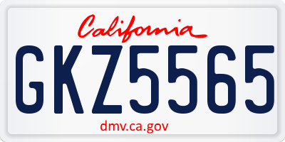 CA license plate GKZ5565