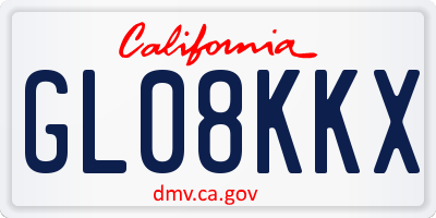 CA license plate GL08KKX