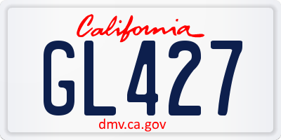 CA license plate GL427