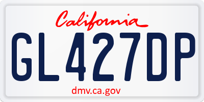 CA license plate GL427DP