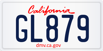 CA license plate GL879