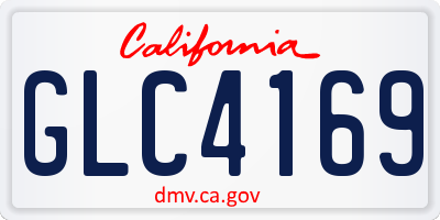 CA license plate GLC4169