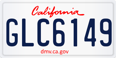 CA license plate GLC6149