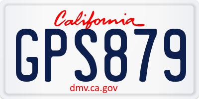 CA license plate GPS879