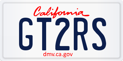 CA license plate GT2RS