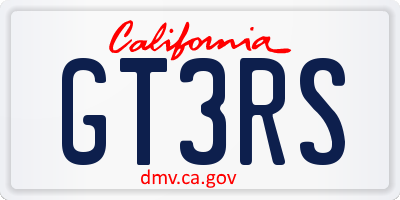 CA license plate GT3RS