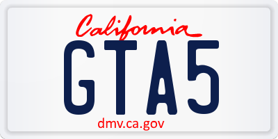 CA license plate GTA5