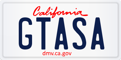 CA license plate GTASA