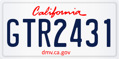 CA license plate GTR2431