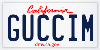 CA license plate GUCCIM