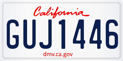 CA license plate GUJ1446